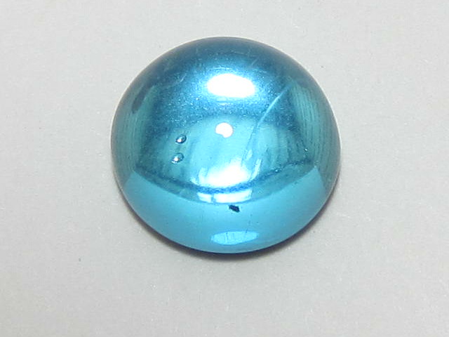 7mm 1/2 ROUND 24pcs. AQUAMARINE CABOCHON CZECH REPUBLIC JEWEL